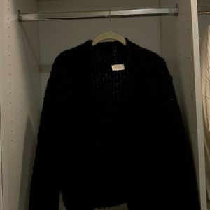 American vintage black wool small light jacket